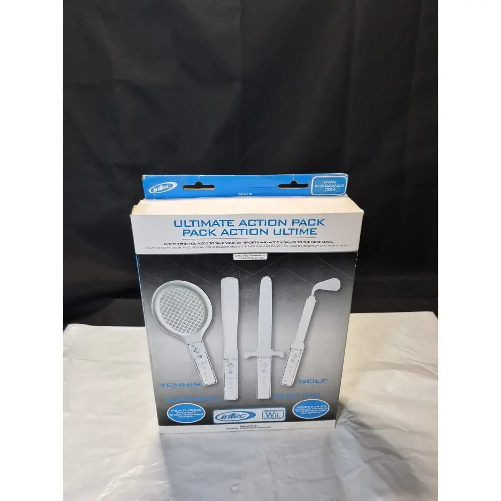 Intec Ultimate Action Pack, Nintendo Wii Sports~Tennis Baseball Golf And Sword
